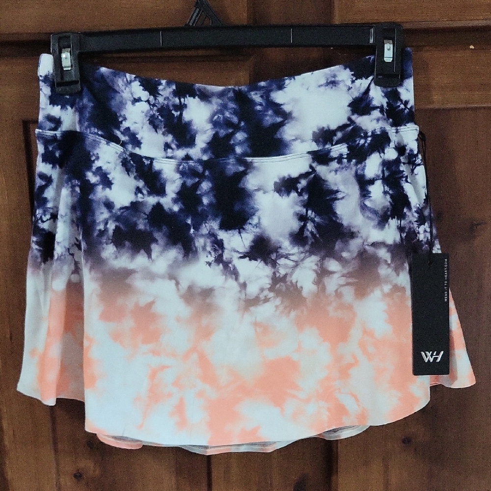 WITH Blue And Coral Skort